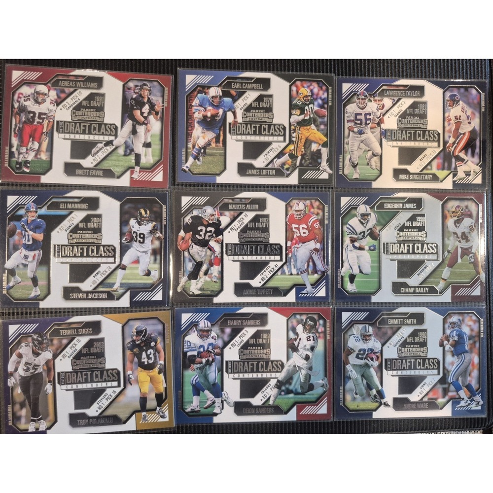 2024 Panini Contenders Historic Draft Class 9 Card Lot Manning Sanders Campbell+